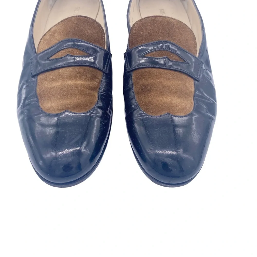 Silvia Florentina Brown and black loafer Heels 8.5 - Picture 3 of 6